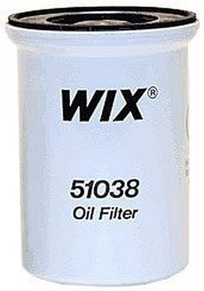 WIX 51038 front view showing canister and label, brand reliability for engine protection