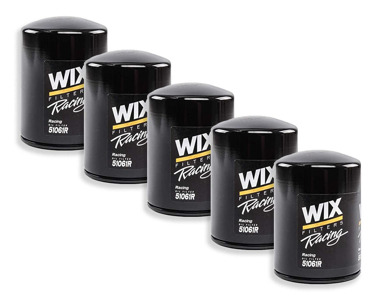 WIX 51061R front view showing pack of five filters and clear labeling for easy identification and selection