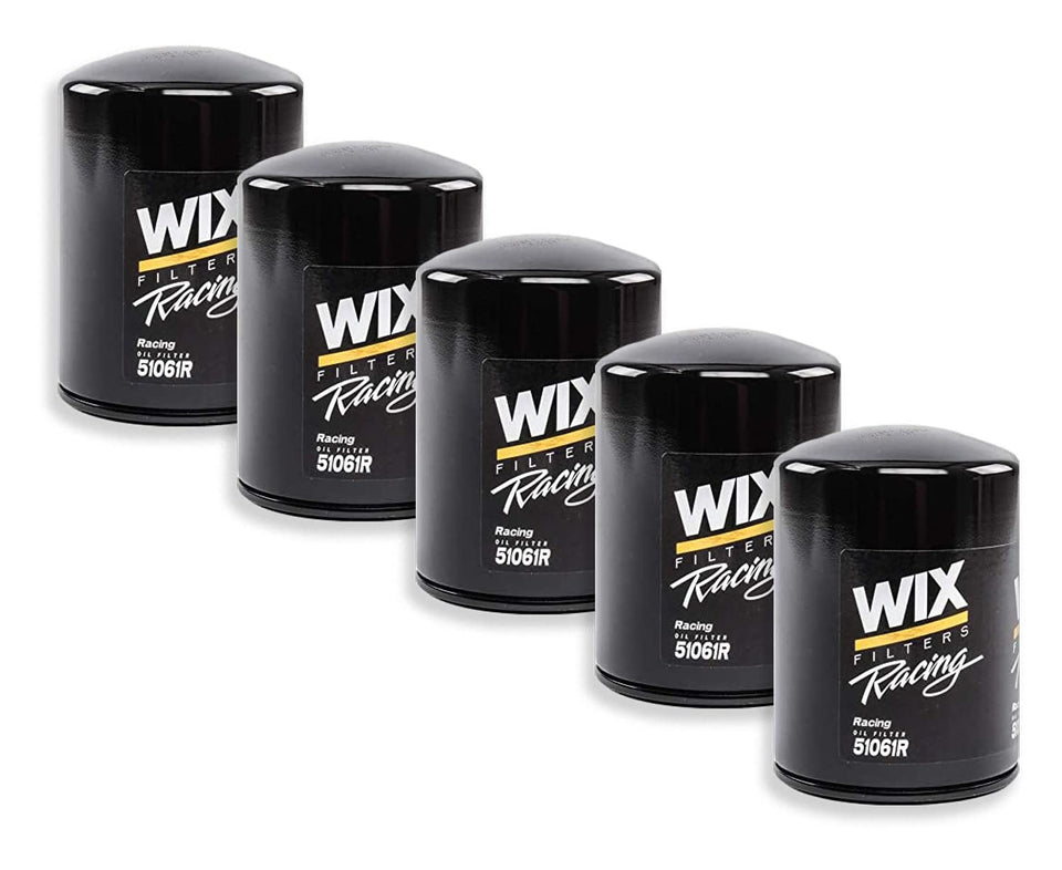 WIX 51061R front view showing pack of five filters and clear labeling for easy identification and selection