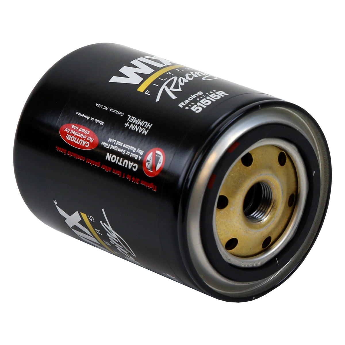 WIX 51515R spiral-wound center tube closeup, improves collapse resistance