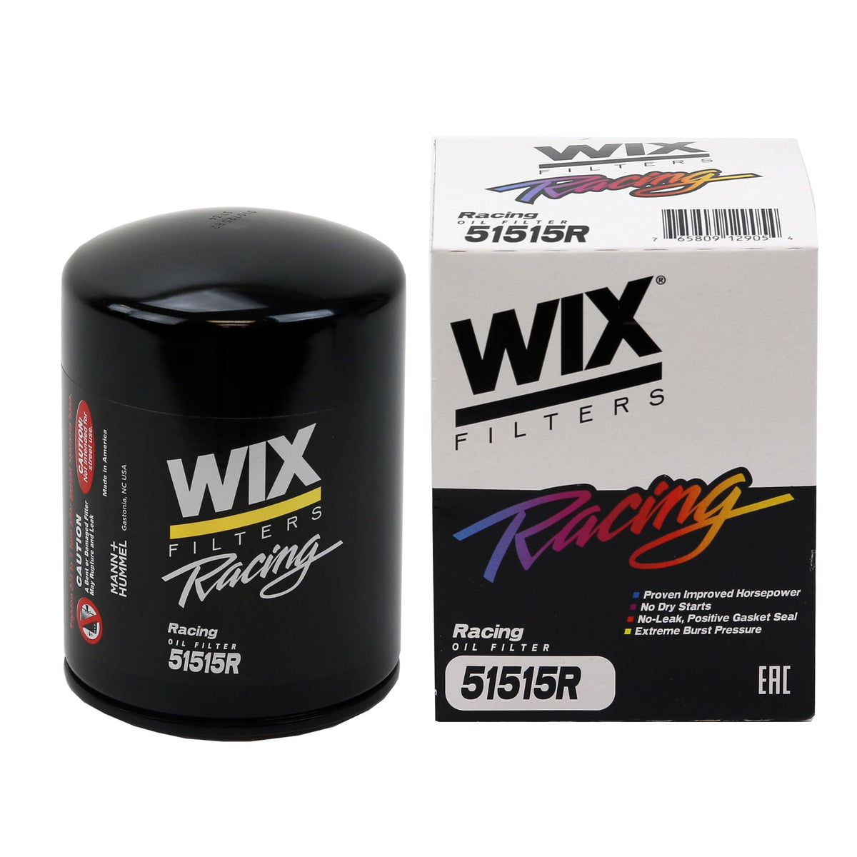 WIX 51515R front view showing durable canister and label, enhances durability