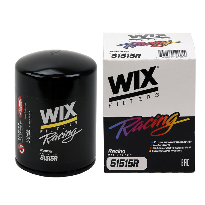 WIX 51515R front view showing durable canister and label, enhances durability