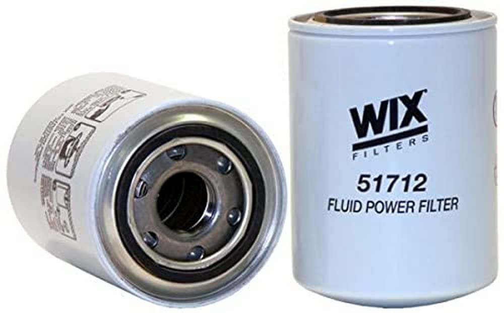 WIX 51712 front view showing spin-on filter and durable housing protecting hydraulic systems