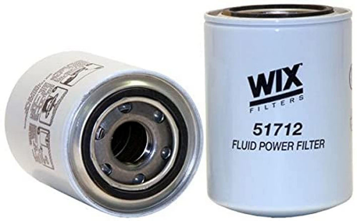 WIX 51712 front view showing spin-on filter and durable housing protecting hydraulic systems