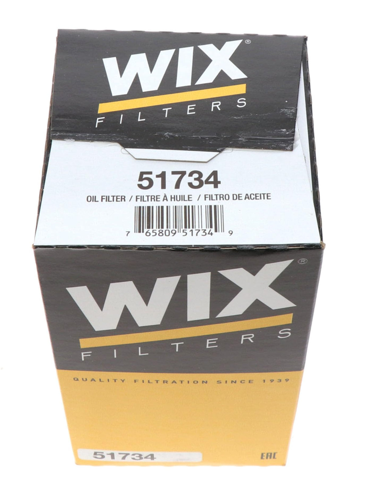 WIX 51734 beside ruler for scale showing compact, high-capacity design and easy handling