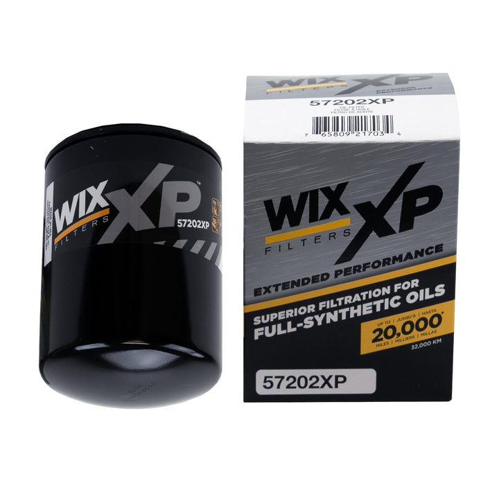 Wix 57202XP front view showing label and threaded base for easy fit