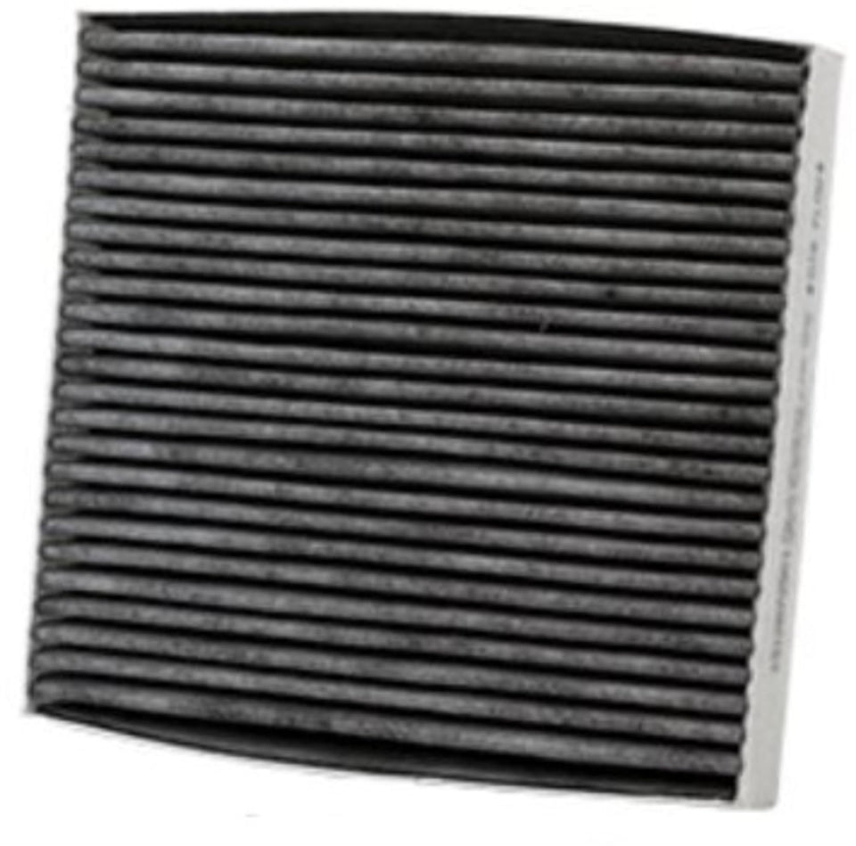 WIX cabin air filter front view showing pleats and clean fit benefit