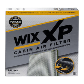WIX 24815XP installed in vehicle HVAC housing, easy tool-free replacement benefit