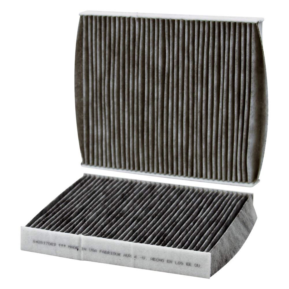 Wix cabin air filter front view showing pleated micro-glass media and fit benefit