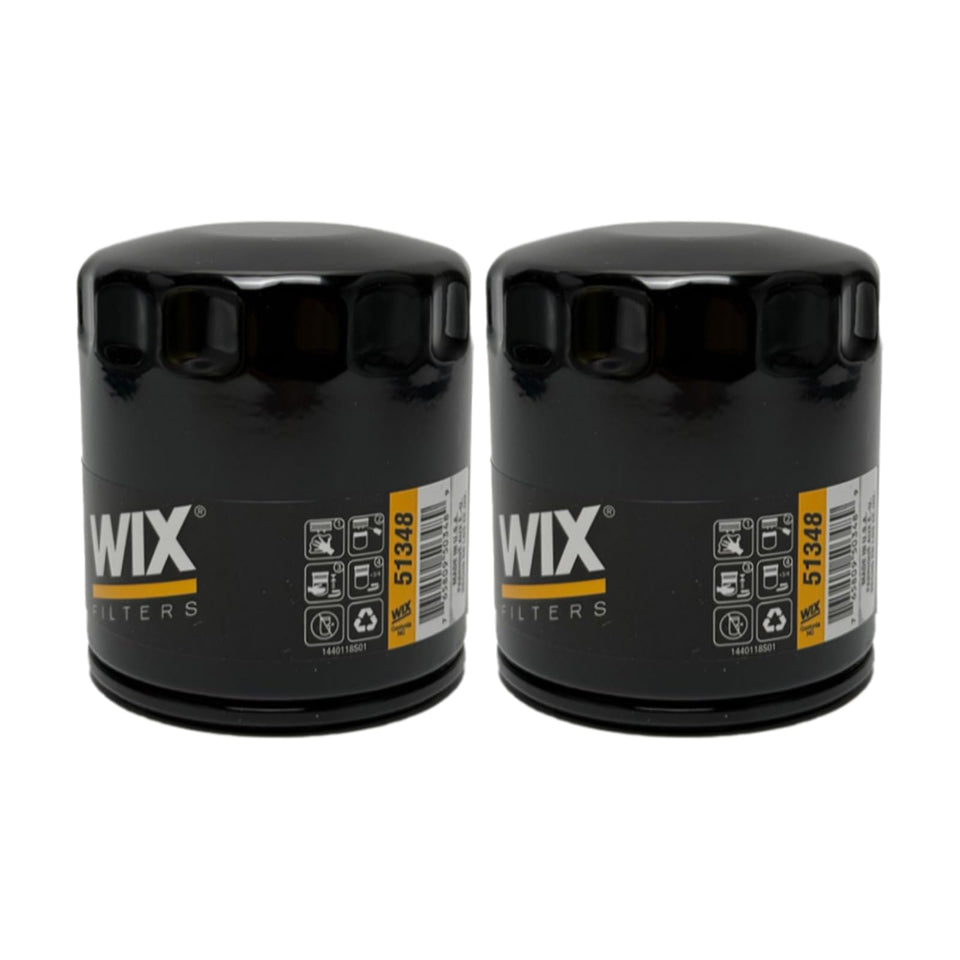Wix front packaging showing two 51348 filters and clear product labeling for reliable choice