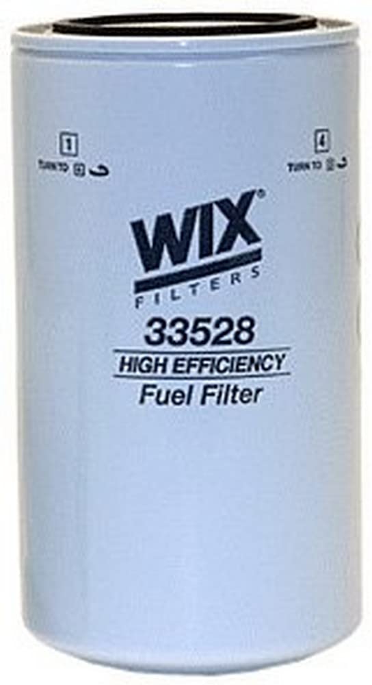 Wix fuel filter front view showing compact design and easy-install benefit