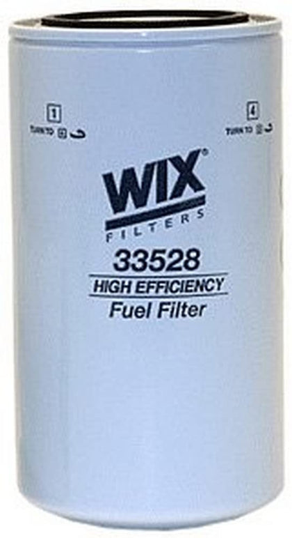 Wix fuel filter front view showing compact design and easy-install benefit
