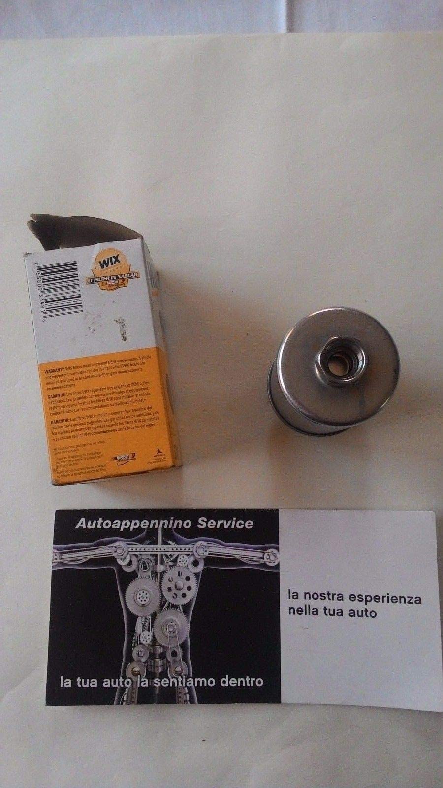 Wix fuel filter installed in an engine bay demonstrating easy replacement