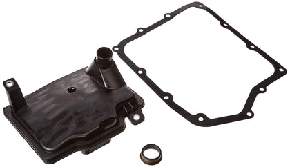WIX transmission filter front view showing inlet and durable housing for reliable protection