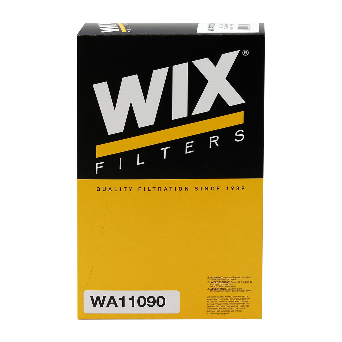 WIX WA11090 installed in engine bay demonstrating correct fit and airflow protection