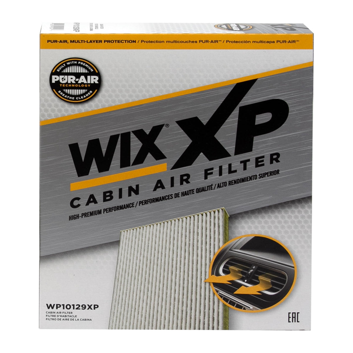 WIX XP WP10129XP installed in vehicle HVAC illustrating correct fitment