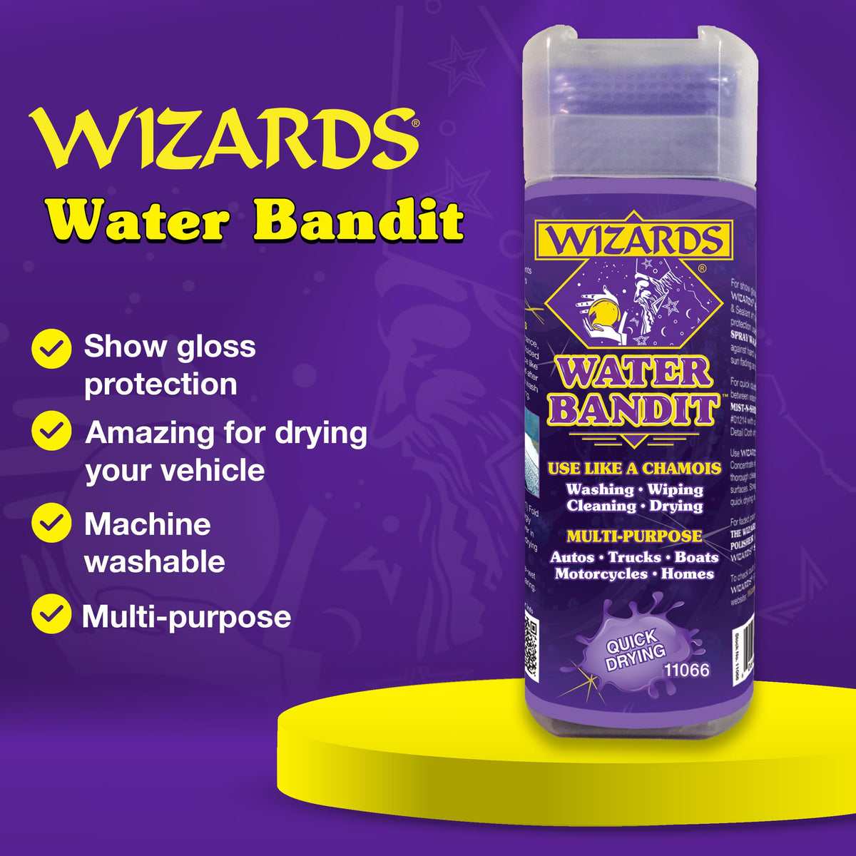 Wizards close-up of shammy texture, shows soft surface protecting paint