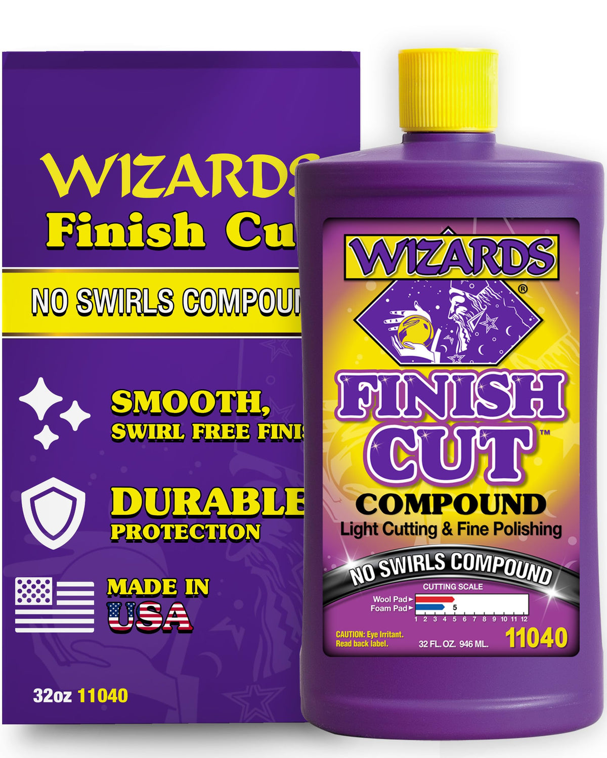 Wizards front label on 32 oz bottle showing product identity and benefits