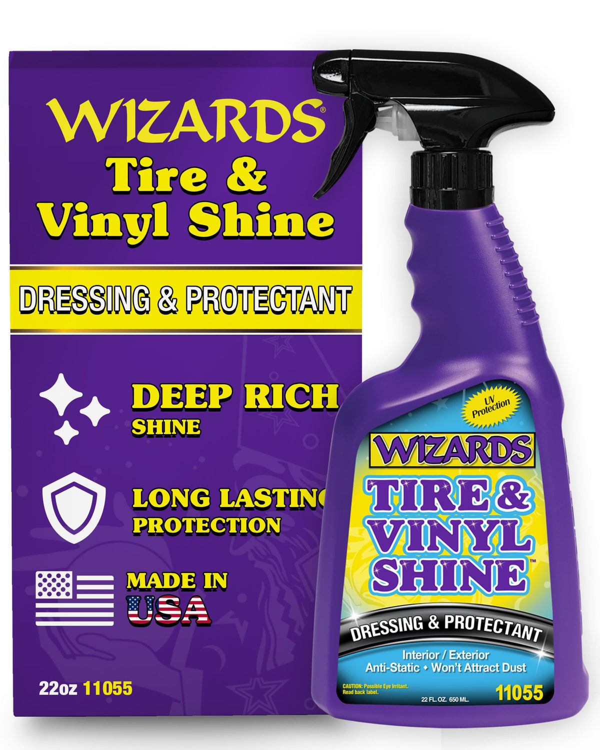 Wizards bottle front view showing label and 22 oz size for quick identification