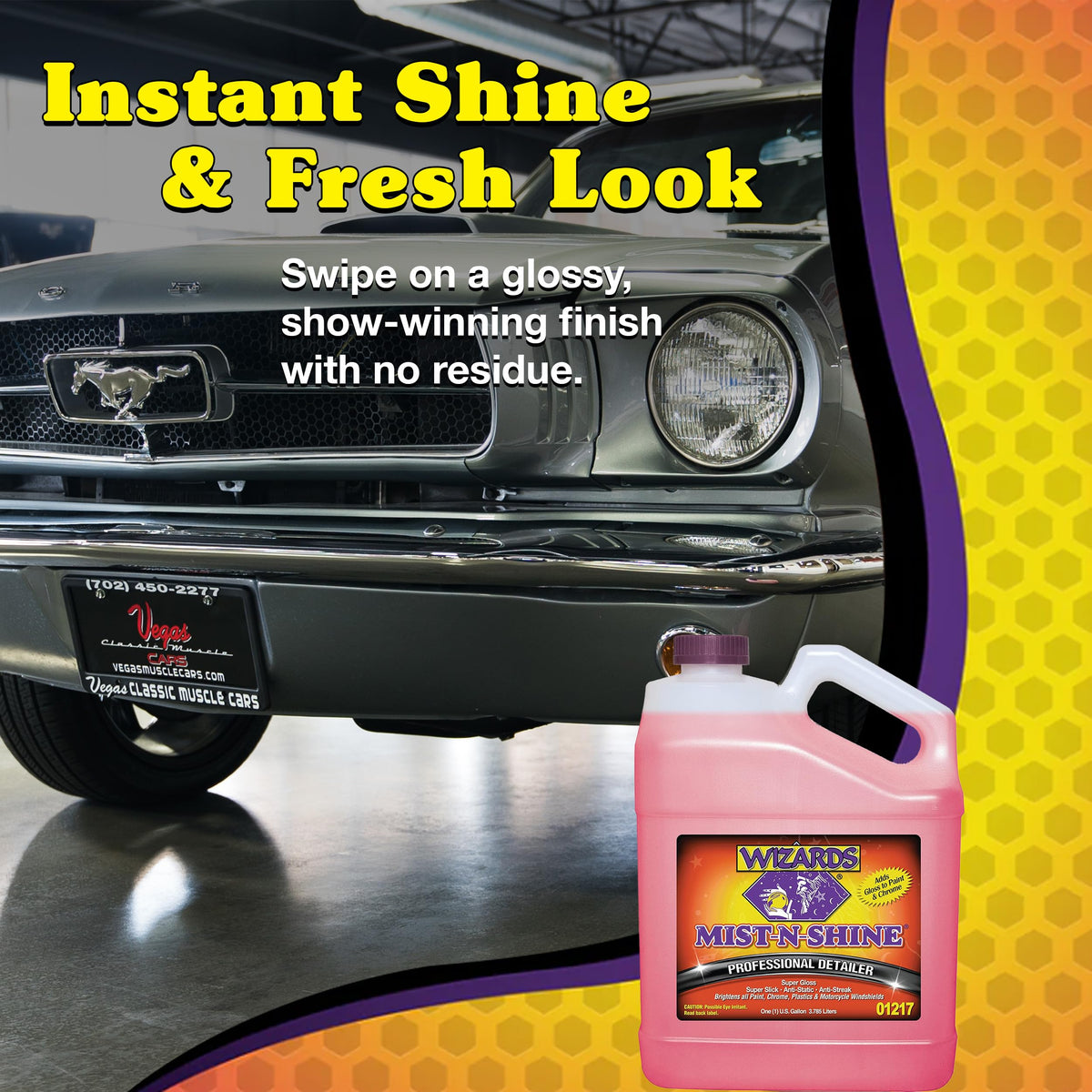 Spray application of Wizards on red car paint delivering quick dust removal and visible gloss