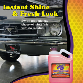 Spray application of Wizards on red car paint delivering quick dust removal and visible gloss