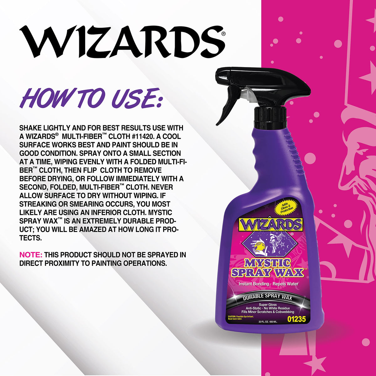 Wizards spray being applied to car hood for quick glossy finish