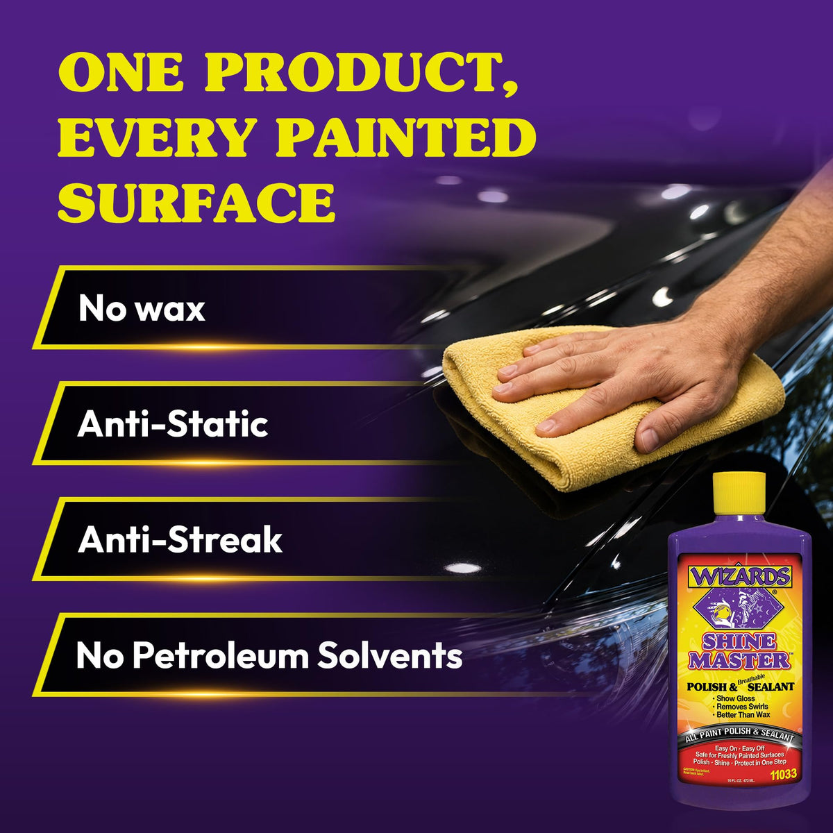 Wizards on fresh paint panel demonstrating safe protection
