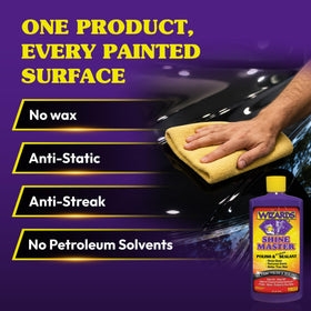 Wizards on fresh paint panel demonstrating safe protection