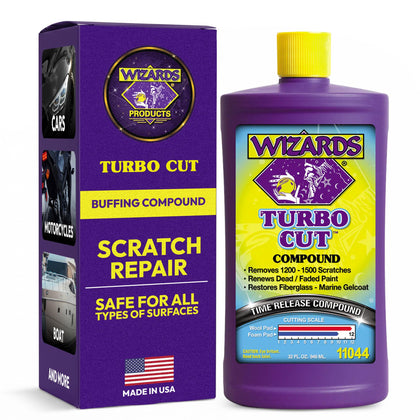 Wizards Turbo Cut front bottle showing product identity and volume benefit