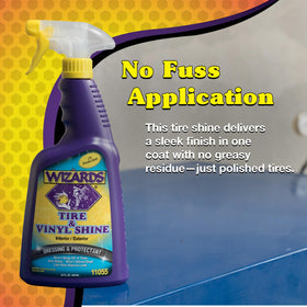 Wizards used on vinyl dashboard to restore color and protect surfaces