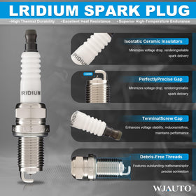 WJAUTO four plugs lined up demonstrating complete cylinder replacement