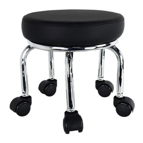 WKWKER front view of rolling stool showing compact design and mobility