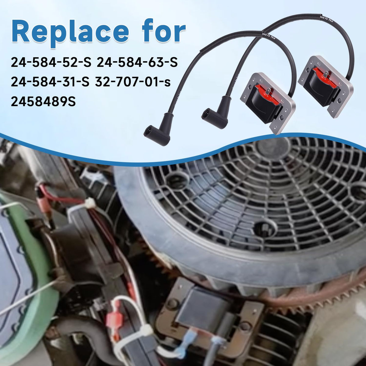 WLFINKMO ignition module installed on a Kohler engine demonstrating easy swap and restored starts