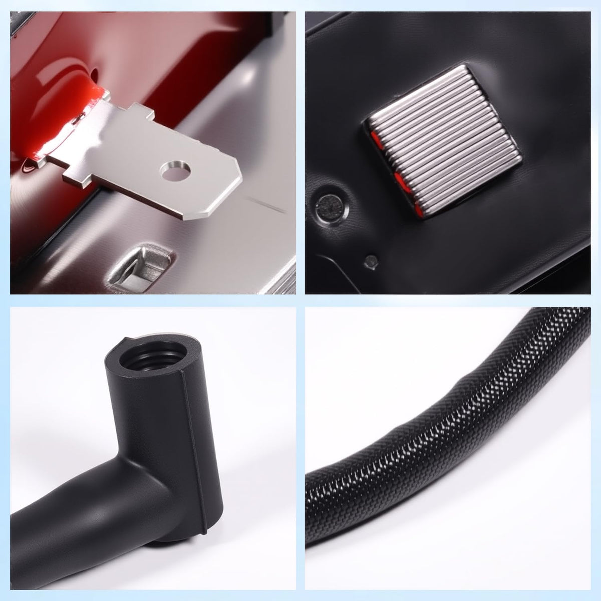 WLFINKMO terminal and cable ties close-up for tidy wiring and durable installation
