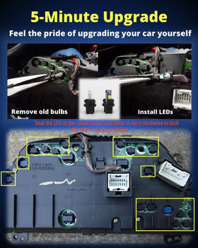 WLJH dashboard lifestyle shot showing upgraded instrument glow and improved aesthetics