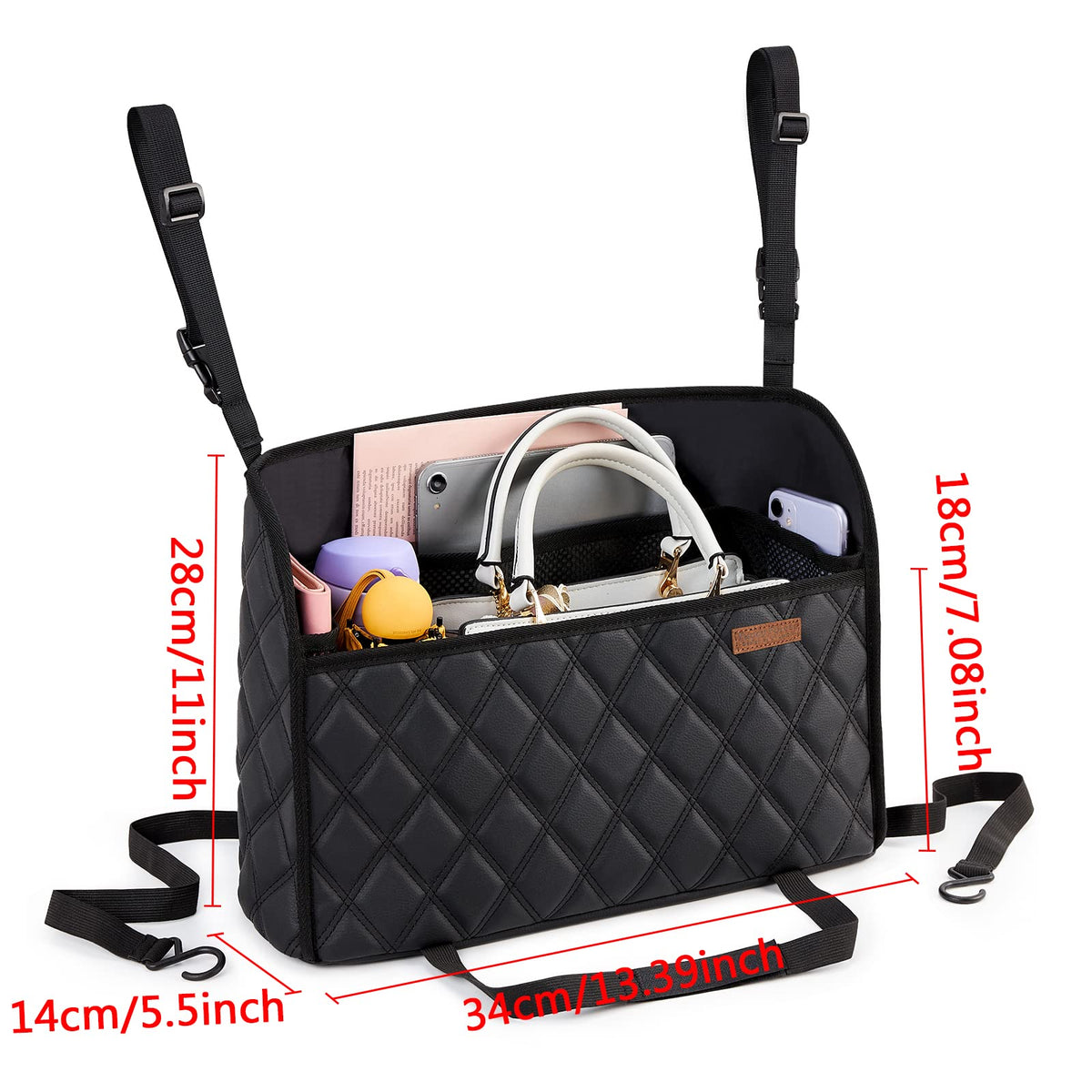 WLLWOO six-pocket layout with items showing organized convenience