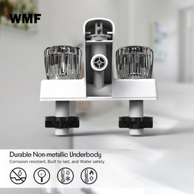 WMF faucet installed in RV bathroom demonstrating space-saving fit benefit