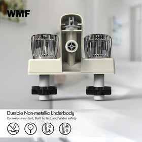 WMF faucet mounted in camper shower illustrating space-saving and functionality