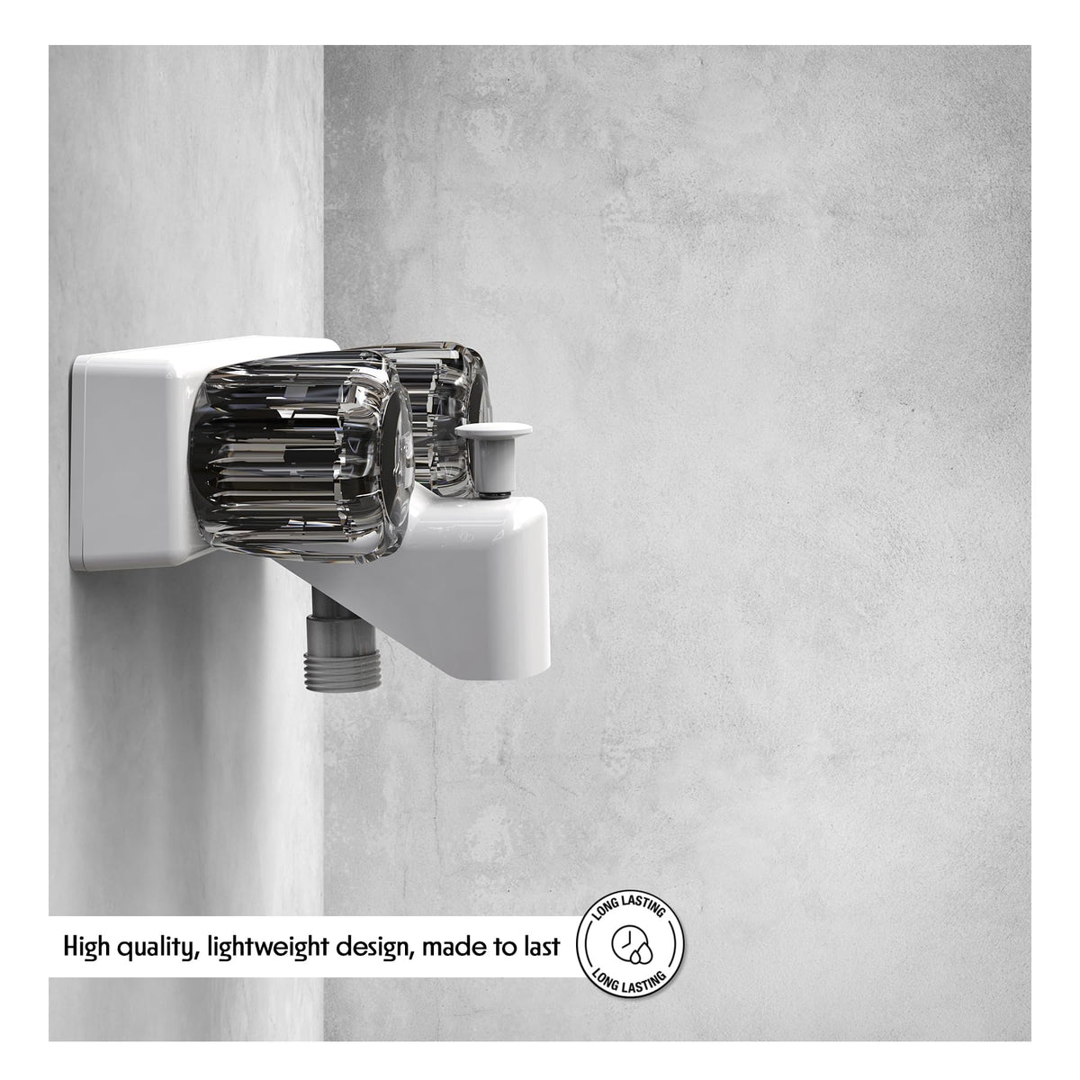 WMF side profile of spout curve illustrating splash-reducing shape benefit