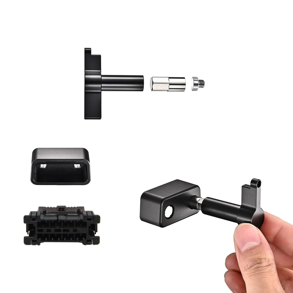 wmLzhen installed on vehicle OBD2 port demonstrating blocked access benefit