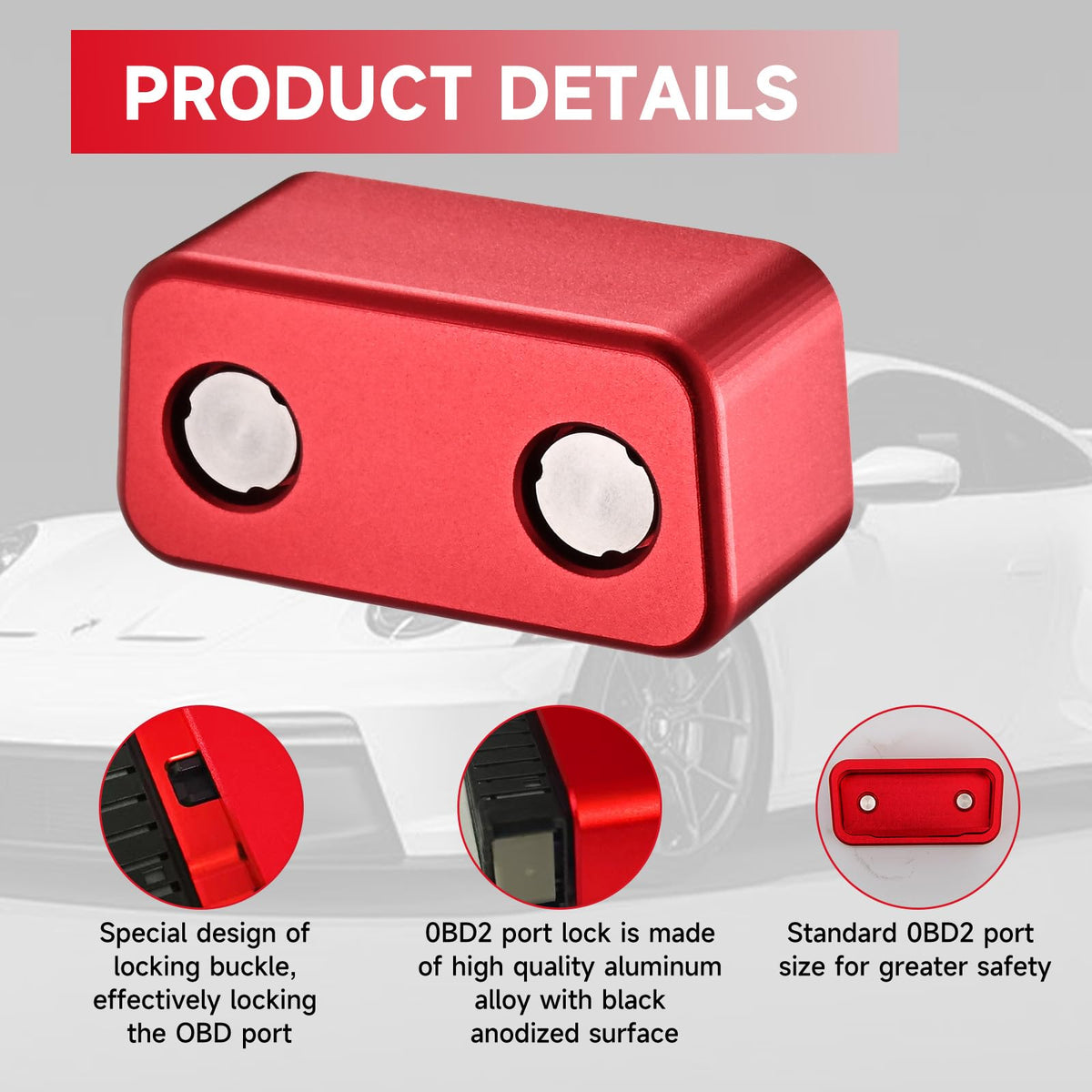wmLzhen size comparison next to OBD plug showing compact, secure fit