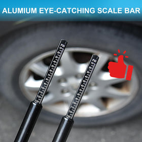 WNCGC gauges in use on truck tire illustrating fast measurement on heavy vehicles