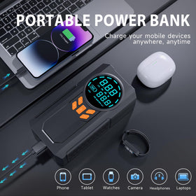 WNDFLV LED and USB ports closeup providing portable light and device charging