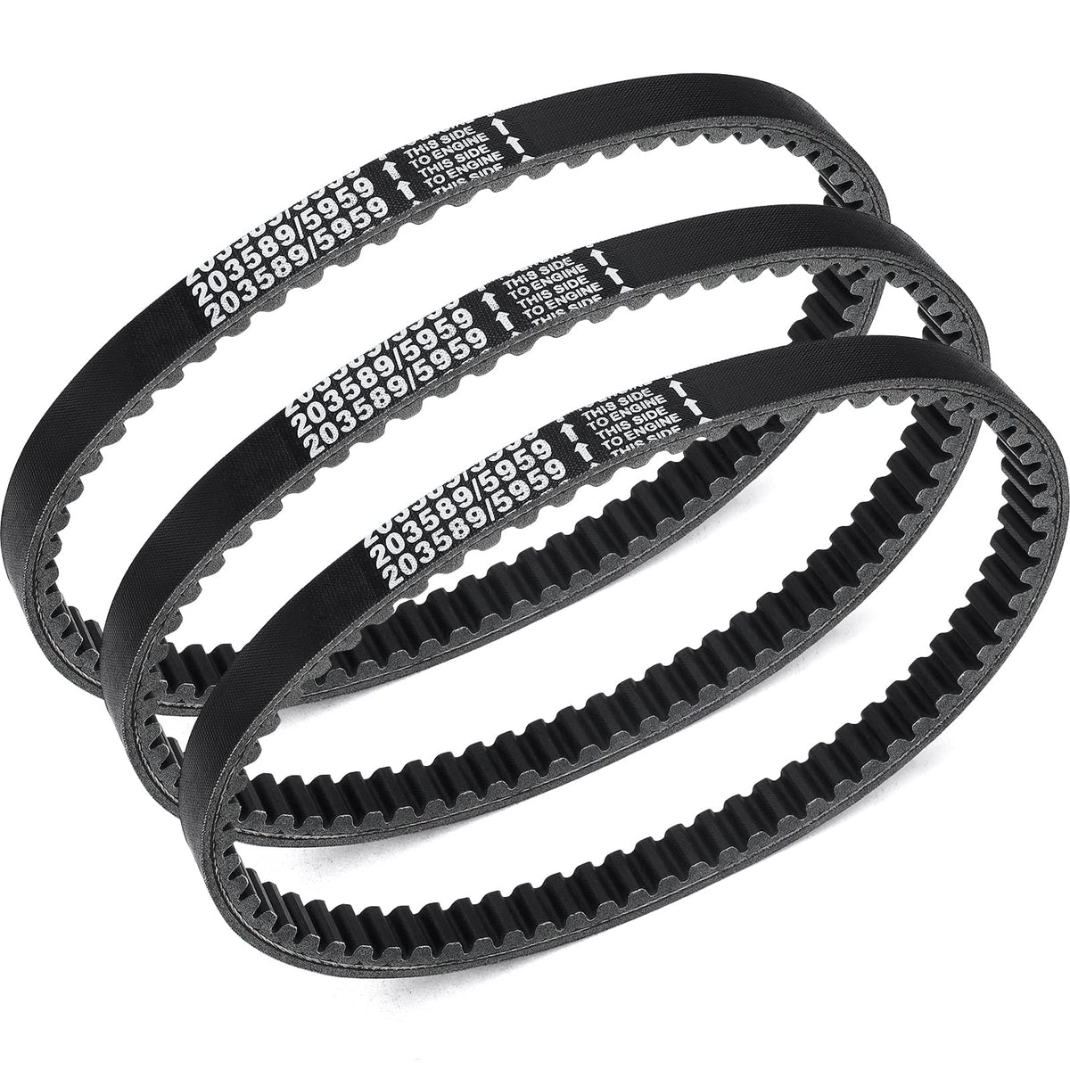 WNOOENG front view of 3-pack belts showing replacement convenience