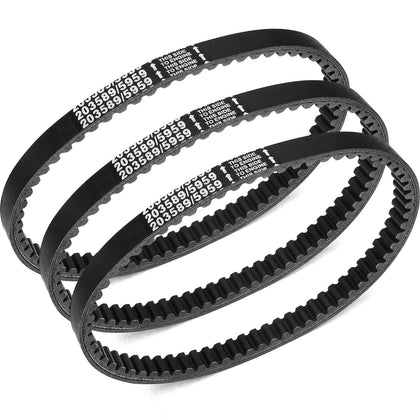 WNOOENG front view of 3-pack belts showing replacement convenience