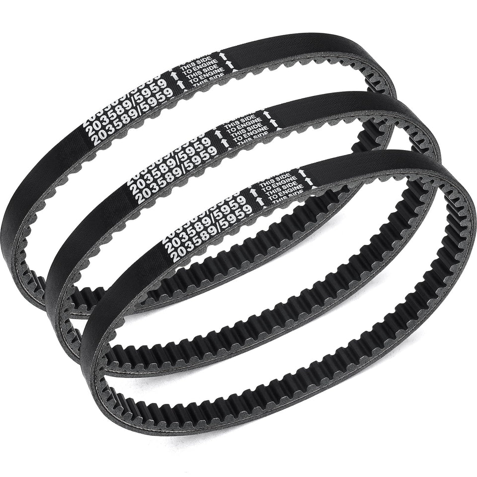 WNOOENG front view of 3-pack belts showing replacement convenience