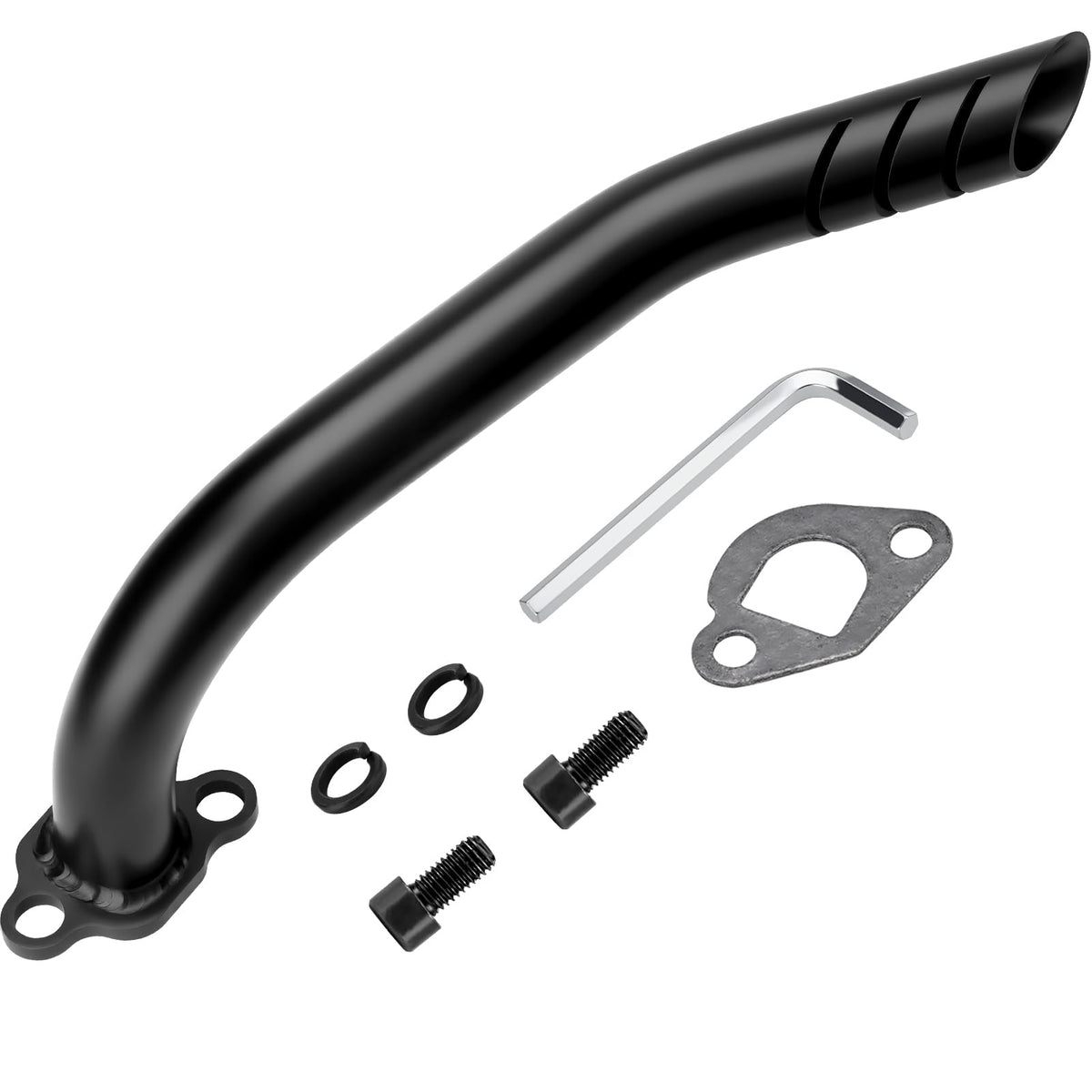 WNOOENG front view of exhaust header showing fitment benefit