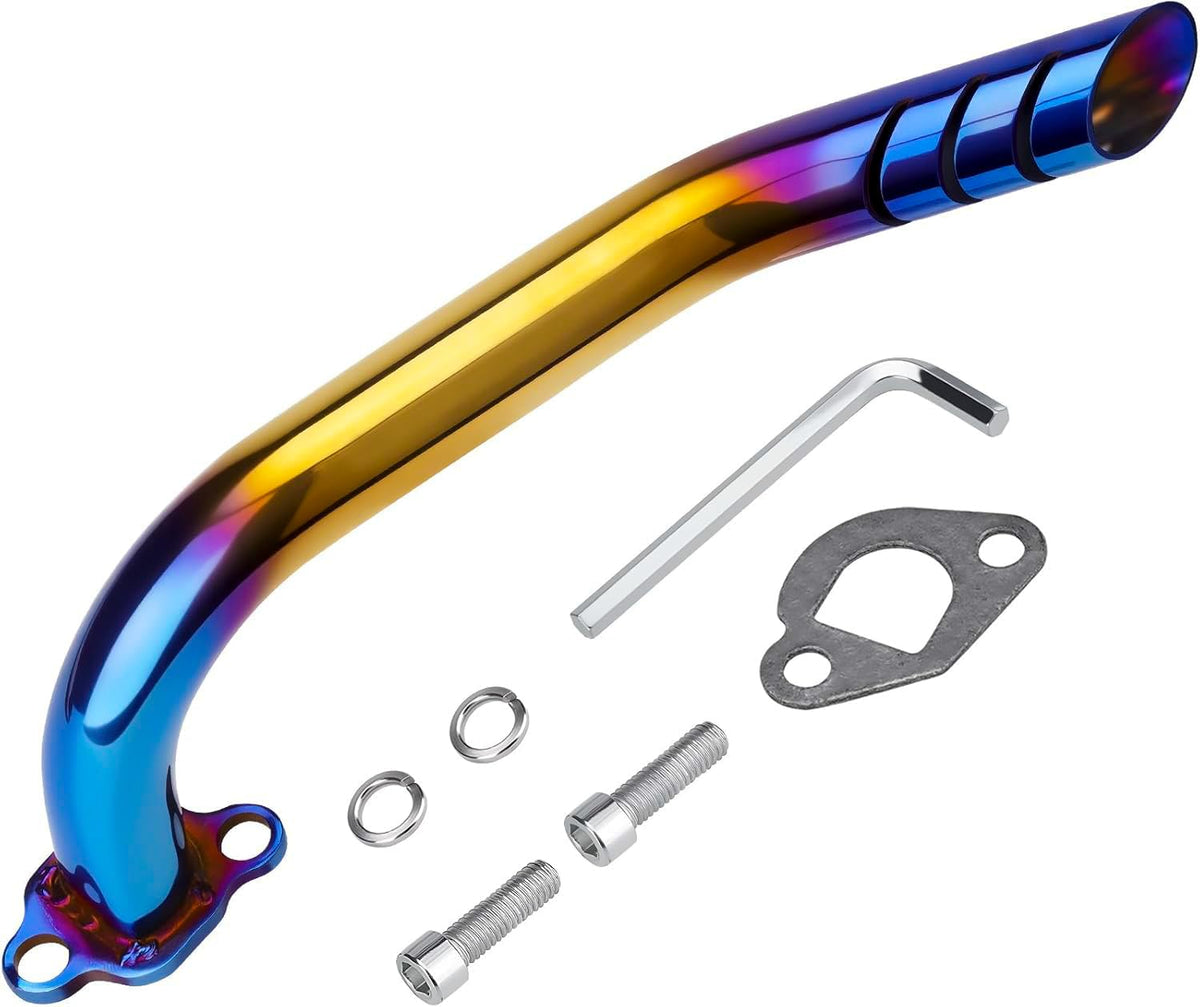 WNOOENG front view of exhaust header showing flange and pipe benefits
