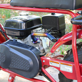 WNOOENG header installed on a mini bike demonstrating fit and sound
