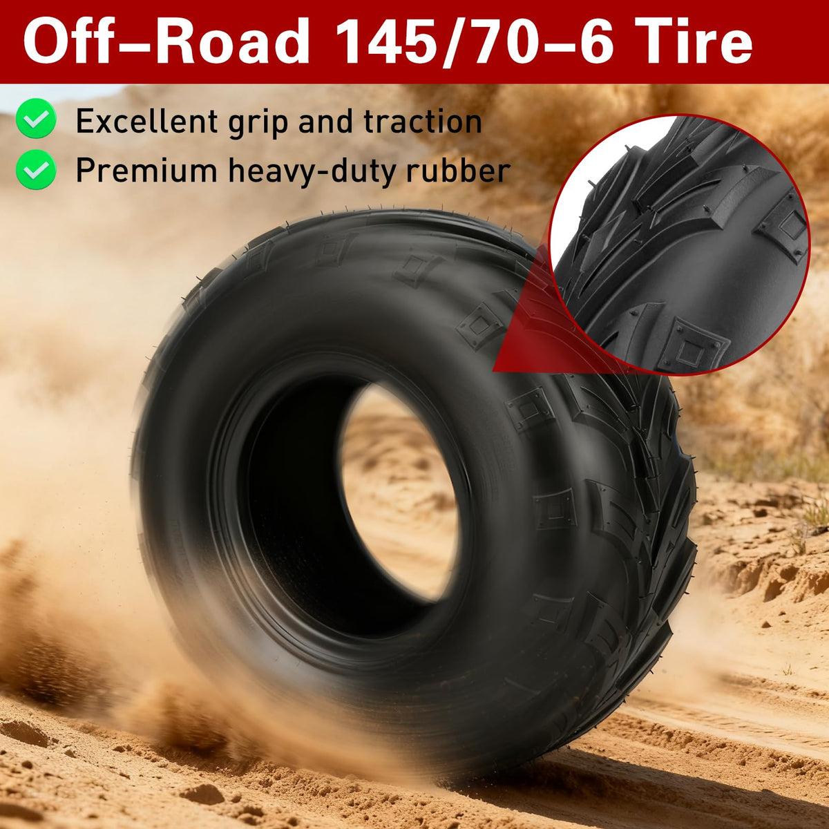 WNOOENG mounted on 6-inch rim demonstrating fitment and installation